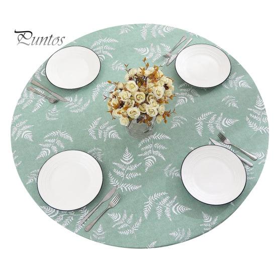 

Эластичный чехол для стола в скандинавском стиле с принтом листьев, круглой формы, с фланелевой подкладкой, противоскользящий, простой в уходе, водонепроницаемый, защита стола, банкеты, вечеринки S