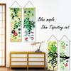 Tapestry Set of Thin Hanging Fresh Green Maple Early Maple Morning Seasonal Mountain and Forest Soothing Japanese Wall Hanging Indoor Stylish Interior