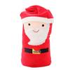 Santa Claus & Snowman Flannel Blanket - Double-Sided Cartoon Christmas Gift