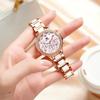 OLEVS Women's Watch Quartz Japanese Movement Multifunction 60-Minute Chronograph 12-Hour Subdial Date Luminous 30m Waterproof Stainless Steel Ceramic