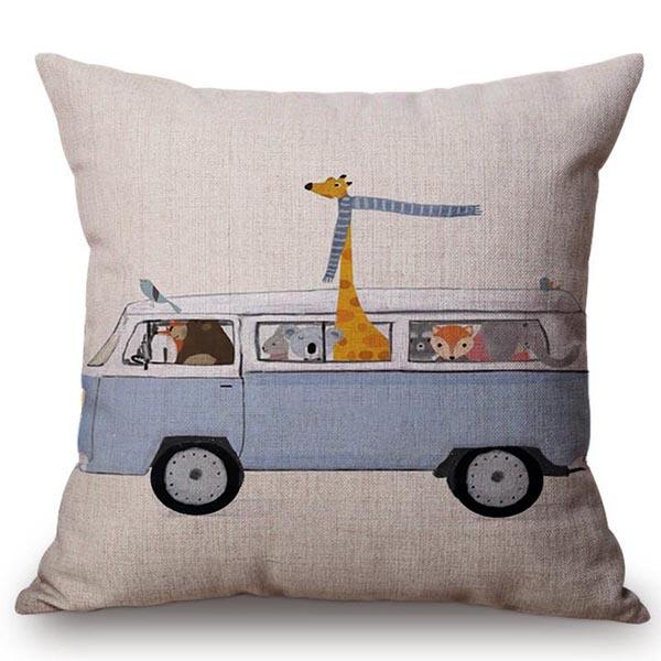 Moderne nordische Cartoon-Tiere Kissenbezug Niedlicher Elefant Giraffe Kinderzimmer Sofa Dekorative Wurfkissenhülle Cojines