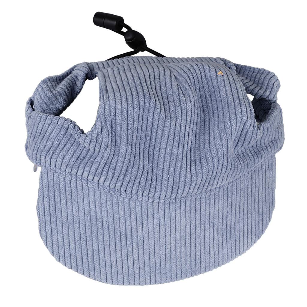 Dog Sun Hat Fashion Casual UV Protection Breathable Ear Holes Adjustable Pet Hat for Outdoor Travel Camping Blue XL