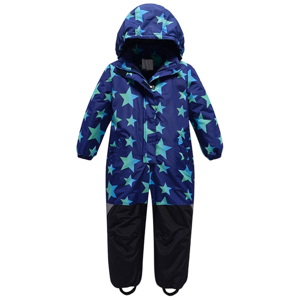 Windproof Waterproof Thickened Children's One-Piece Ski Suit