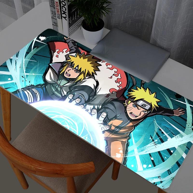 Extra Large Gaming Mouse Pad Computer Naruto Minato Namikaze Gamer Laptop Keyboard Carpet Mouse Mat Non-Slip Rubber Table Rug