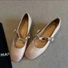 Super soft lambskin~ retro single shoes women's thick heel new models are beautiful and not tired shoes medium heel Mary Jane shoes