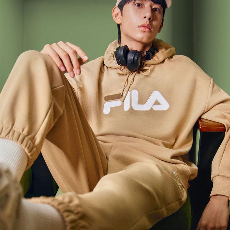 New FILA Sweatshirt Unisex Earth Yellow Khaki F51U238298FLK