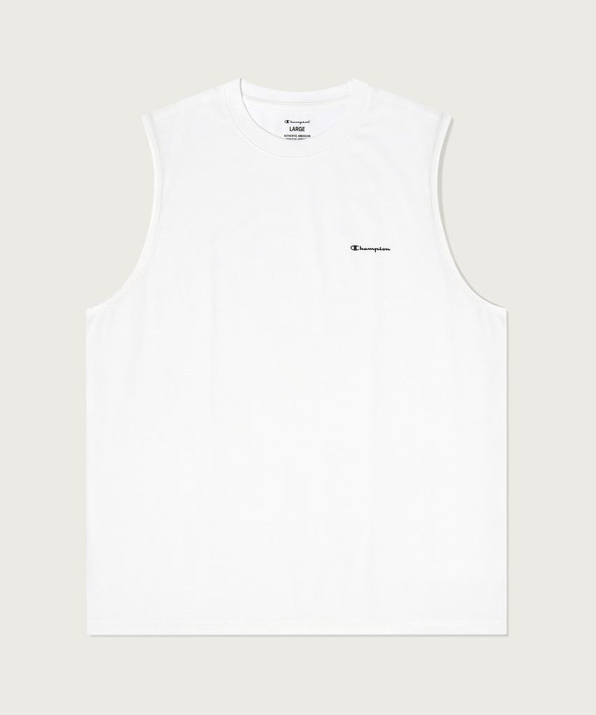 CHAMPION [2-Pack] Relaxed Fit Crew Neck Cool Sleeveless White/Black