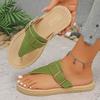 2026 Women'S Flat Thong Sandals With Toe Strap Slip Solid Color And Shaped Heel Sandal Womens Fluff Yeah Slide Sandalias Hot