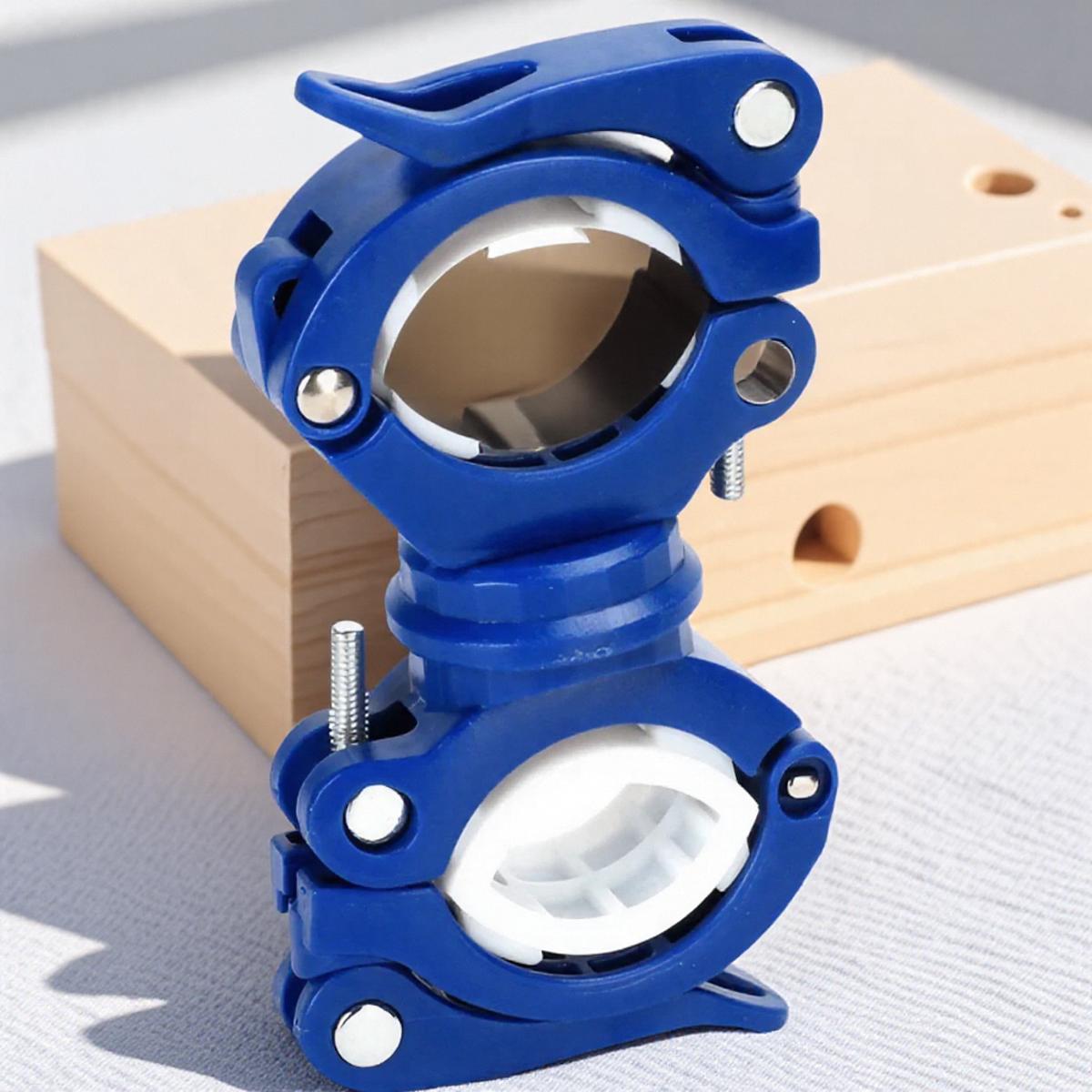 

360 Rotating Bike Flashlight Clip Bicycle Light Holder Mount Bracket for Cycling Accessories Bike Parts Quick Release Fixing синій