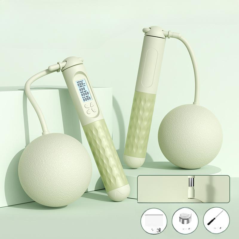 Skipping Rope Intelligent Cordless Counting Load-bearing Steel Wire Rope Student Sports Goods Big Ball Skipping Home Fitness Rope.