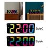 Colorful Big Screen Electronic Clock with Snooze Battery Operated Calendar Plug Dimmer for Tabletop