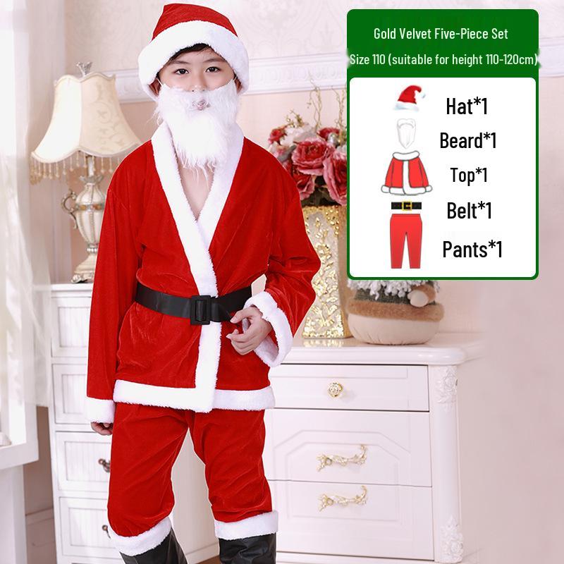 Kinder Weihnachtsmann Kostüm für Weihnachten - Jungen & Mädchen Verkleidungsoutfit