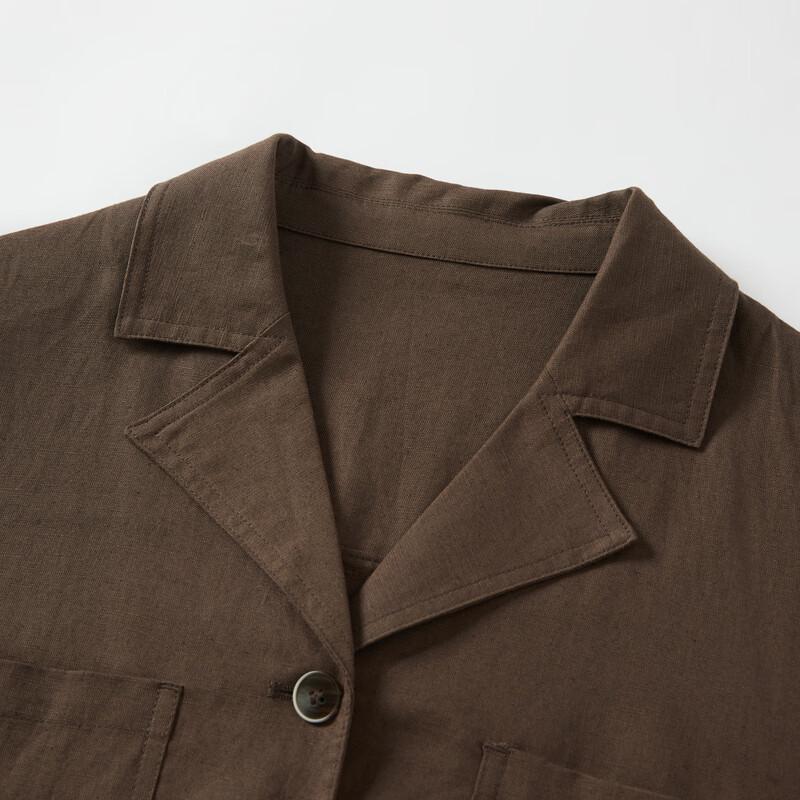 Elva' Island Women's Linen Blend Short Sleeve Jumpsuit