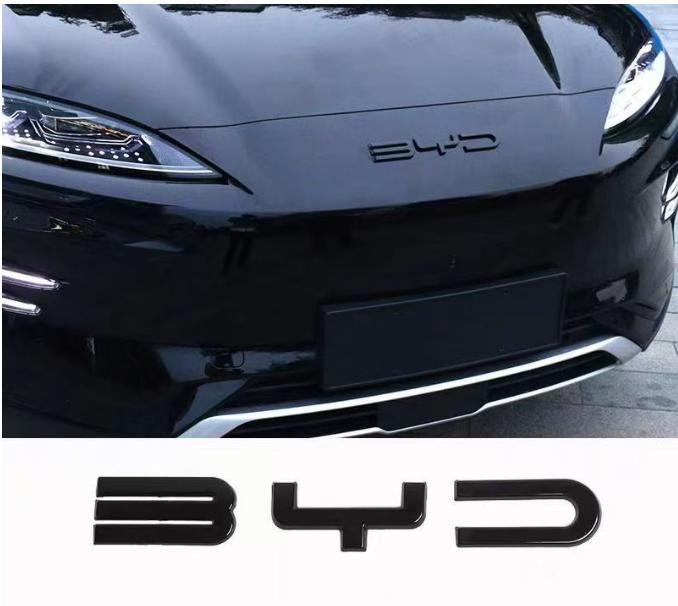 

For BYD Song Plus DMI Seal U Sealion 6 Black Front Emblem Modification Black Warrior Car Badge Covering Styles Logo