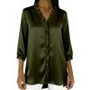 Ladies' Fashionable and Elegant Ruffled Collar Satin Blouse