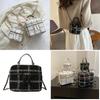 Black And White Pu Street Fashion Bucket Bag For Women With Chain Strap 2023 New Style