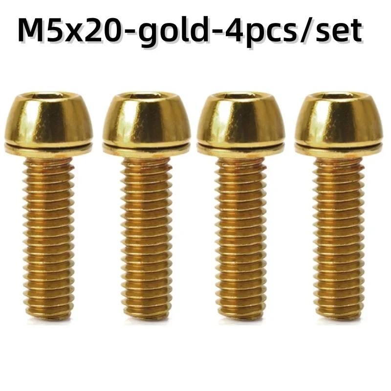 Bicycle Steering Handlebar Stem Screws Bolts M5 M6 20mm Colorful Stainless Steel Bike Spacers Hot Sale