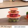 Round Food Fresh Keeping Box with Lids Plastic Grains Storage Jar Microwaveable High Temperature Resistant 250/550/1100/2050ml