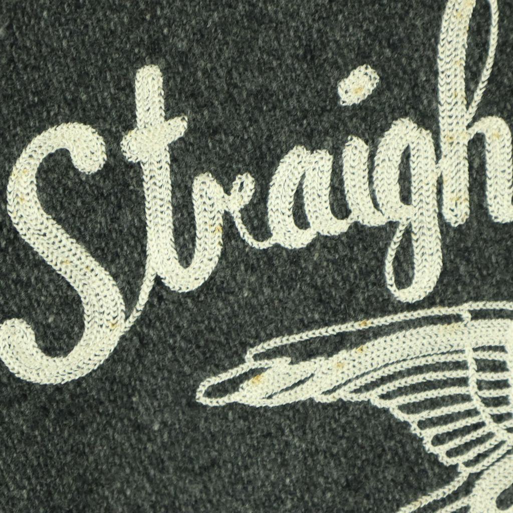 DOG HOUSE Embroidery Chain embroidery Long sleeve Zip jacket M gray Men's Used