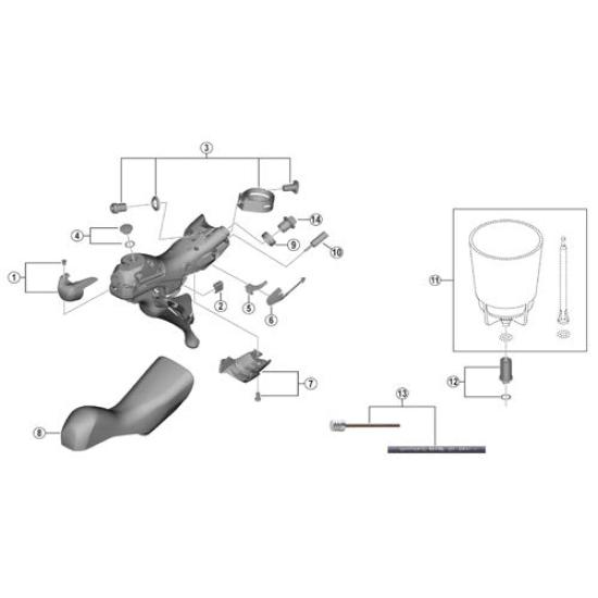 SHIMANO Repair Parts Name Plate L Fixing Screw Y0JT98010 & (For Left) ST-4720