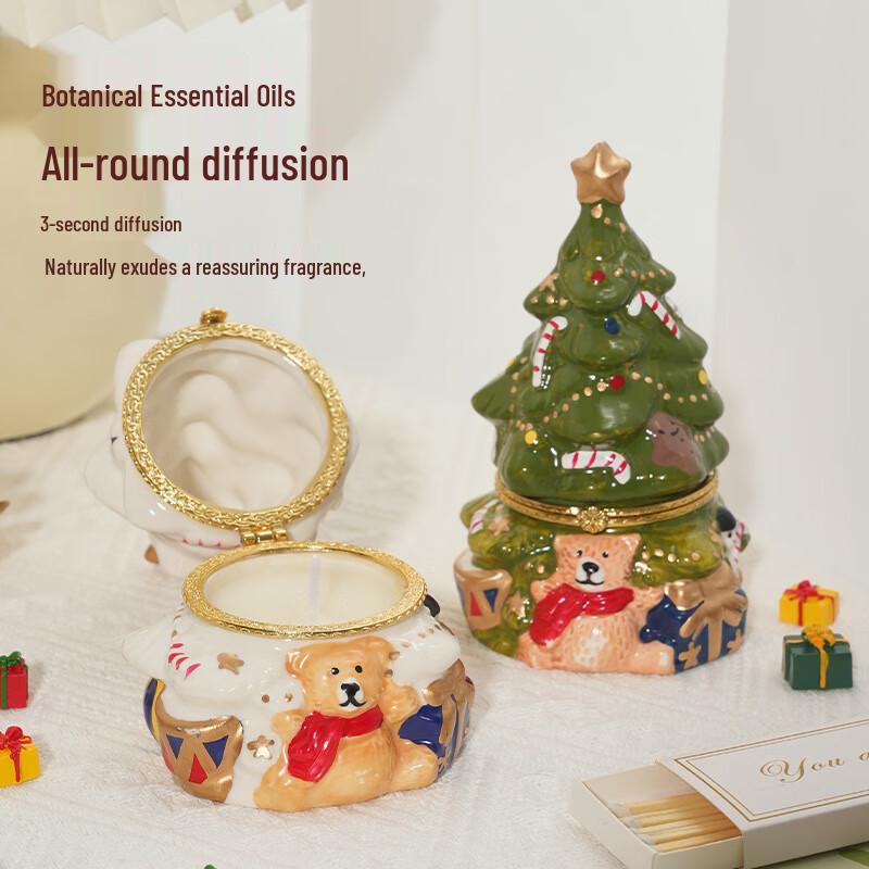 GOWKE Scented Candle Christmas Tree Ornament