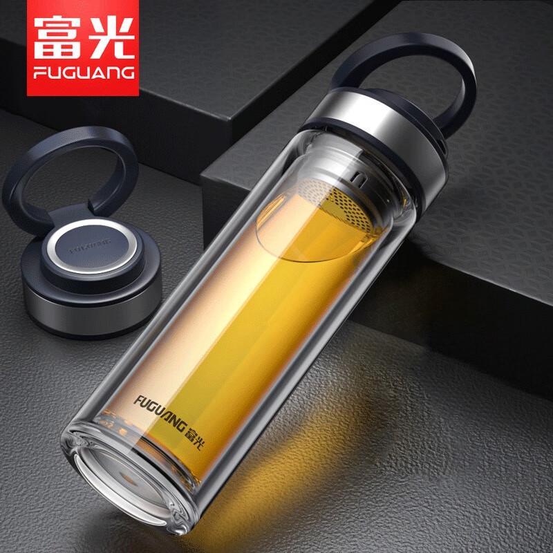 Fuguang Double-Layer Tea Infuser Glass Bottle
