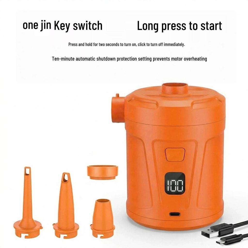 Portable Wireless All-in-One Inflatable Air Pump for Camping, Swim Rings, Beds, and Paddleboards
