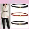 Metal Geometric Buckle Decoration Women Slim Waist Belt Versatile For Daily Use
