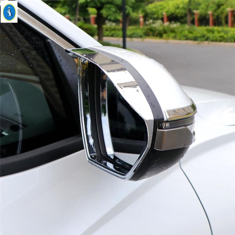 Chrome / Carbon Fiber Rearview Mirror Shell Rain Eyebrow Weatherstrip Shield Shade Cover Trim For Hyundai Tucson NX4  - 2025