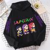New KPop Demon Hunter Cartoon Girls Hoodies Children's Korean Wave Print Fashion Casual Tops Casual Girls Clothing Warm