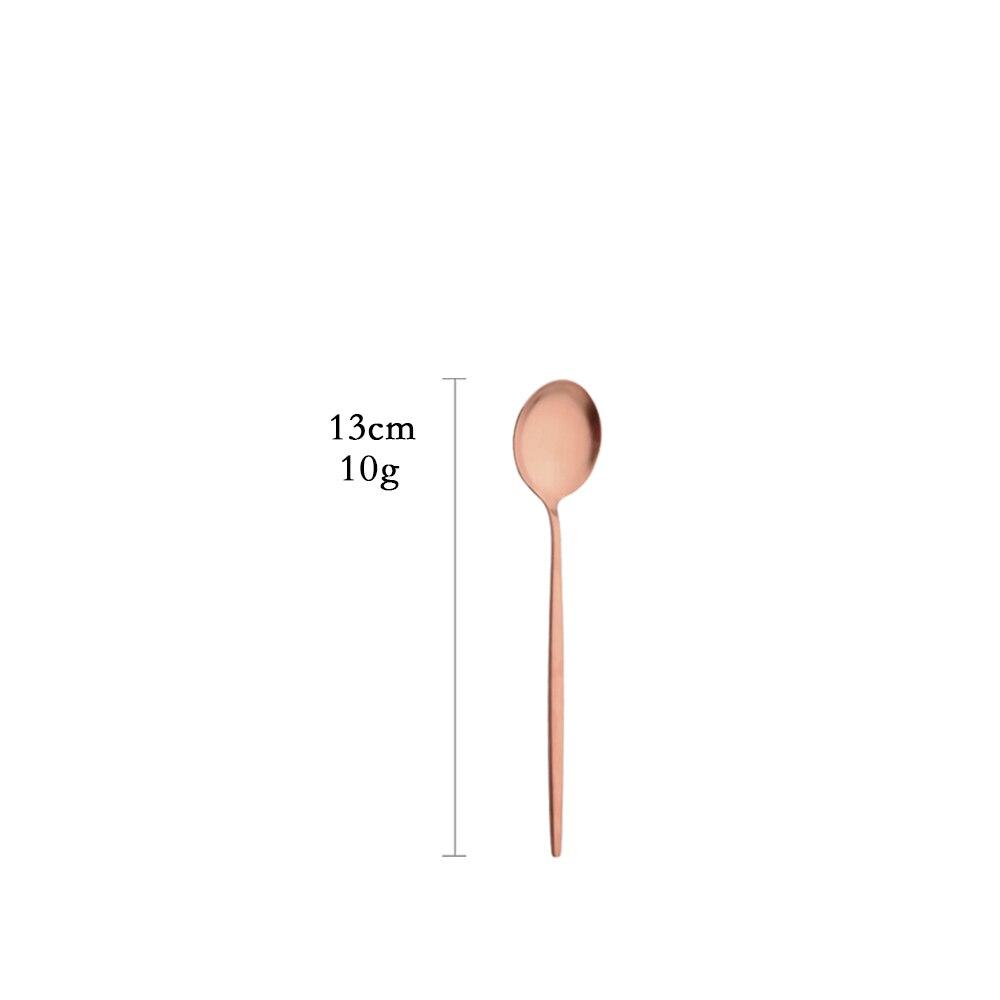 1pcs Rose Gold Matte Flatware Cutlery Set Sainless Steel Home Dinnerware Party Fork Spoon Dessert Knife Kitchen Dinner Tableware Set