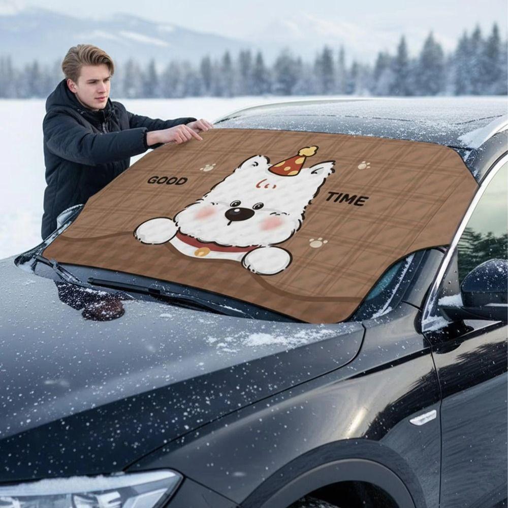 Sun-protective Car Snow Cover Windshield Windshield Sunshade Auto Front Window Cover  Winter Season