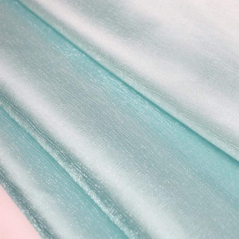 100x150cm Bark Wrinkled Thin Gradient Glitter Fabric for Dress Skirts Stage Costumes Sewing Glossy Needlework Decorative Cloth