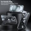 For iPhone 13 Case Magnetic Kickstand PC Drop Protection Phone Cover Clear Back