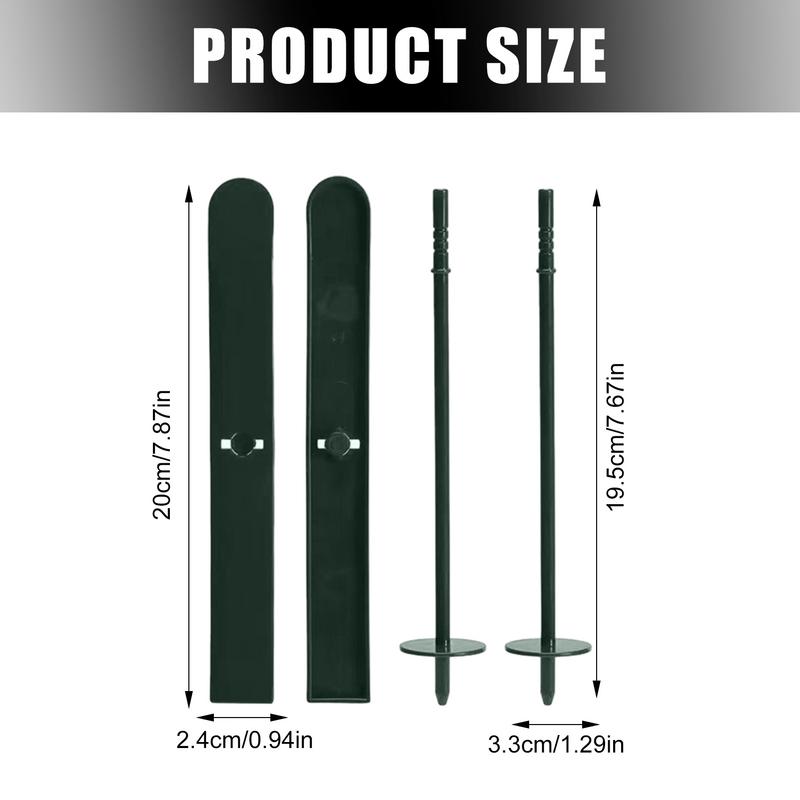 Snow Skis Decoration 2X Snowboard Props With Ski Poles Christmas Desktop Ornaments For Christmas Gnome And Christmas Decoration