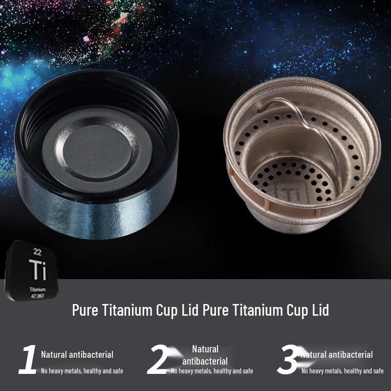 BVGMAV Pure Titanium Double-Layer Tea Infuser Glass Cup