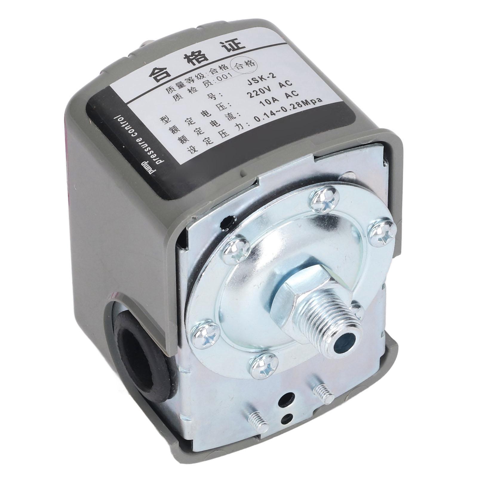 

Water Pump Pressure Switch Adjustable Pressure Control Switch 1 4in NPT Male Thread AC220V 10A