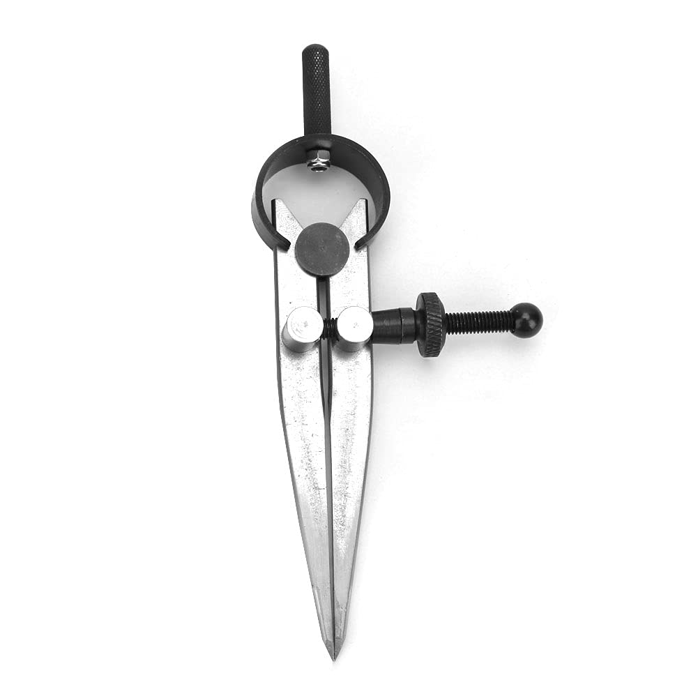 Steel Leathercraft Compass with Spring Hardened Leg Center Finder Drawing Tool for Craft Workshops Divider, (75mm)