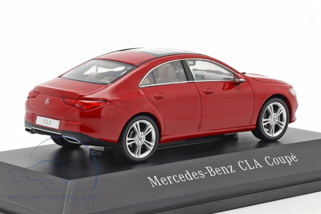 SPARK Mercedes-Benz Diecast Car 1/43 Scale BENZ CLA-Class Coupe (C118) 2019 (Jupiter Red) [Parallel Import]