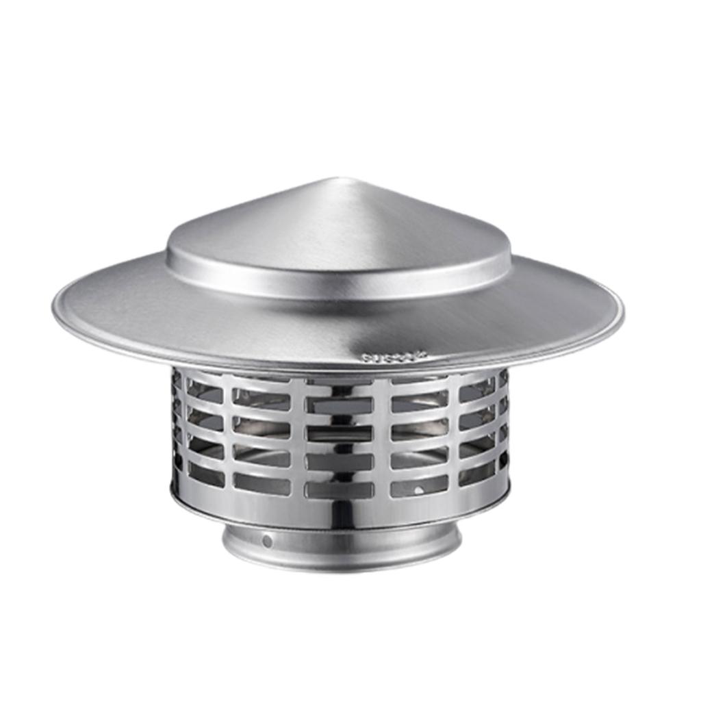 Umbrella shaped cap, stainless steel cover, roof, cylindrical PVC pipe, flue, rainproof cover, ventilation cap