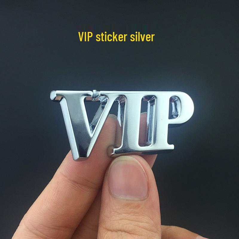 Custom VIP Car Logo Decorative Metal Sticker
