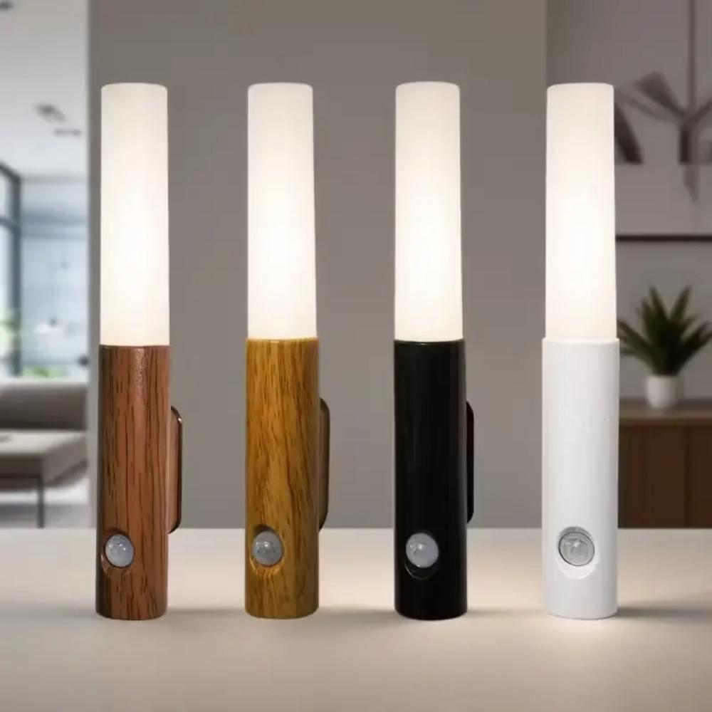 Motion Sensor LED Night Light Magnetic Portable Rechargeable Wall Lamp Indoor Small Djustable Cool and Warm Color Temperature