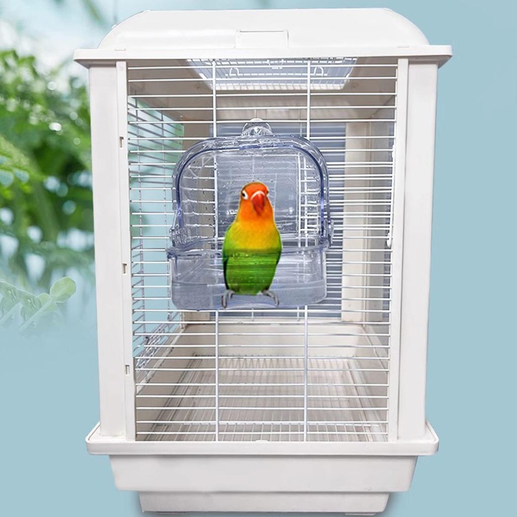 Badezimmer für Vögel in allen Größen für Papageien Vogel Klare Badewanne Vogelkäfig Duschbox Badezubehör für Sittiche Unzertrennliche