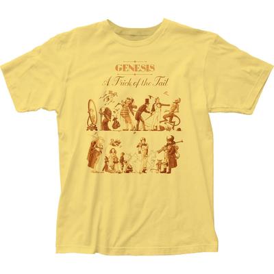 Genesis A Trick of the Tail Mens T Shirt Rock and Roll Music Band Tee Yellow