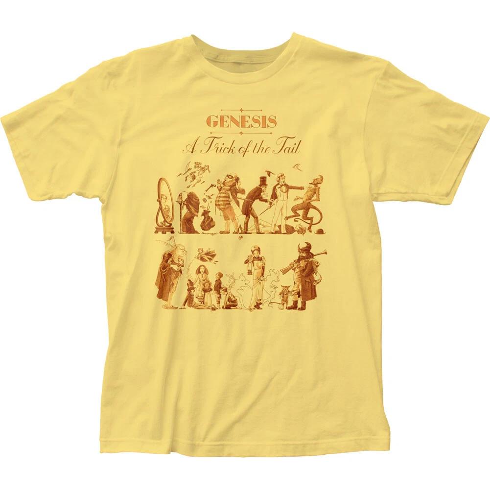 

Genesis A Trick of the Tail Mens T Shirt Rock and Roll Music Band Tee Yellow L