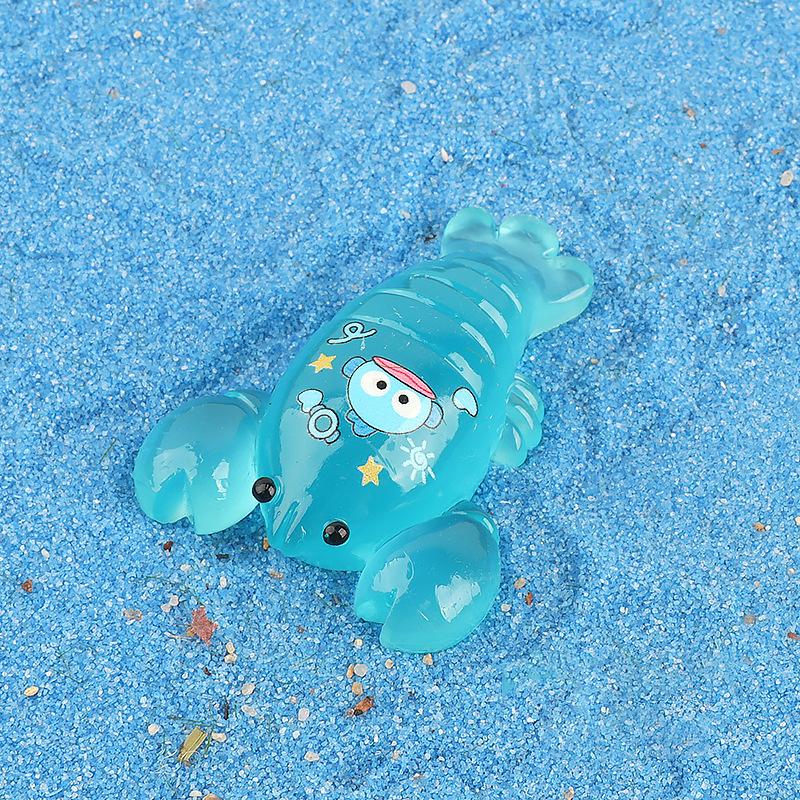 

Светящиеся миниатюрные фигурки раков, украшения для сада, милые микросветящиеся в темноте, домашний декор, светящиеся ночью, настольные украшения озеро синий