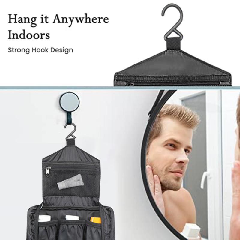 Multifunktionale Make-up-Tasche zum Aufhängen auf Reisen, große Kapazität, waschbare Tasche, Trocken-/Nasstrennung, Handaufbewahrungstasche