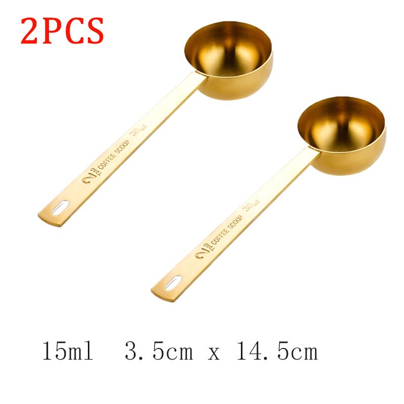 2/3PCS 15/30ML Stainless Steel Coffee Measuring Spoon Long Handle Coffee Spoon Baking Accessories Tool Spoon Kitchen Tool