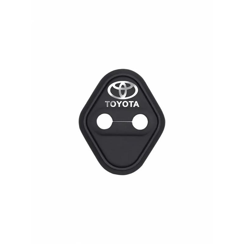 Hebilla Bloqueo Puerta Coche De Silicona 4 Piezas Cubierta Protectora Para For Toyota C-HR HIGHLANDER CAMRY RAV4 YARIS VIOS