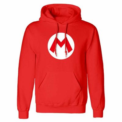 Super Mario Unisex Yetişkin Rozeti Kapüşonlu Üst